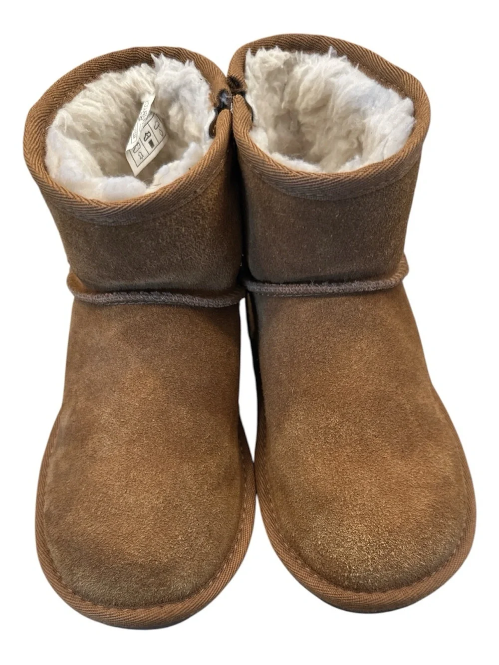 Koolaburra by UGG Kids Koola Short Zip Suede Boots Chestnut Size 11T